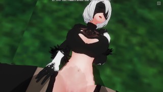 3D HENTAI POV 2B сквиртит от твоего члена