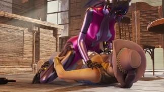 Kowbojka futa pieprzyć Trupią Wdowę Overwatch