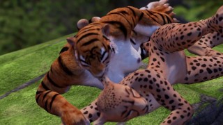 Cat Catching FURRY porno di lesbiche