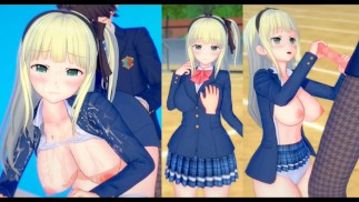 【エロゲーコイカツ！】金髪爆乳強気jk「柚季(オリキャラ)」のおっぱい揉みまくりH！(巨乳アニメ3DCG動画)[Hentai Game Koikatsu! ](Anime 3DCG video)