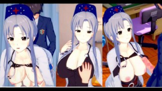 [Хентай-игра Коикацу! ] Займитесь сексом с Touhou Большие сиськи Eirin Yagokoro. 3DCG Эротическое