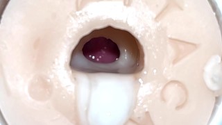 Piscina di sperma scorre da Fleshlight