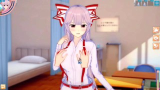 [Хентай-игра Коикацу! ] Займитесь сексом с Touhou Большие сиськи Fujiwara no Mokou. 3DCG Эротическое