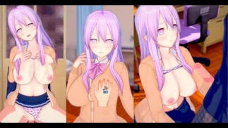 [Хентай-игра Коикацу! ] Займитесь сексом с Touhou Большие сиськи Hata no Kokoro. 3DCG Эротическое ан