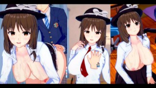 [Хентай-игра Коикацу! ] Займитесь сексом с Touhou Большие сиськи Renko Usami.3DCG Эротическое аниме-