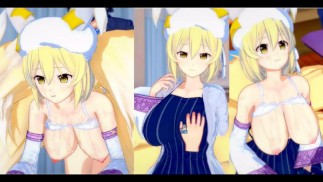 [Хентай-игра Коикацу! ] Займитесь сексом с Touhou Большие сиськи Ran Yakumo.3DCG Эротическое аниме-в