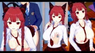 [Хентай-игра Коикацу! ] Займитесь сексом с Touhou Большие сиськи Ran Yakumo.3DCG Эротическое аниме-в