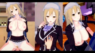 [Хентай-игра Коикацу! ] Займитесь сексом с Touhou Большие сиськи Maribel Hearn.3DCG Эротическое аним