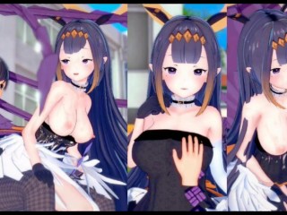 [Хентай-игра Коикацу! ] Займитесь сексом с Большие сиськи Vtuber Ninomae Ina'nis.3DCG Эротическое ан