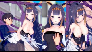 [Хентай-игра Коикацу! ] Займитесь сексом с Большие сиськи Vtuber Ninomae Ina'nis.3DCG Эротическое ан