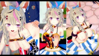 [Хентай-игра Коикацу! ] Займитесь сексом с Большие сиськи Vtuber Omaru Polka.3DCG Эротическое аниме-