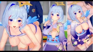 [Хентай-игра Коикацу! ] Займитесь сексом с Большие сиськи Vtuber Amane Kanata.3DCG Эротическое аниме
