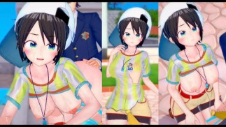 [Хентай-игра Коикацу! ] Займитесь сексом с Большие сиськи Vtuber Oozora Subaru.3DCG Эротическое аним