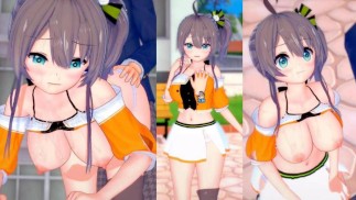 [Хентай-игра Коикацу! ] Займитесь сексом с Большие сиськи Vtuber Natsuiro Matsuri.3DCG Эротическое