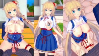 [Хентай-игра Коикацу! ] Займитесь сексом с Большие сиськи Vtuber Akai Haato.3DCG Эротическое аниме-в