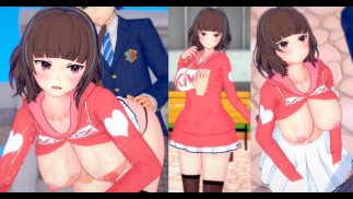 [Хентай-игра Коикацу! ] Займитесь сексом с Большие сиськи Vtuber LIZ.3DCG Эротическое аниме-видео.