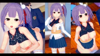 [Хентай-игра Коикацу! ] Займитесь сексом с Большие сиськи Vtuber Tenjin Kotone.3DCG Эротическое аним