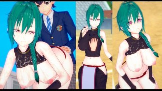 [Хентай-игра Коикацу! ] Займитесь сексом с Большие сиськи Vtuber Ryushen.3DCG Эротическое аниме-виде