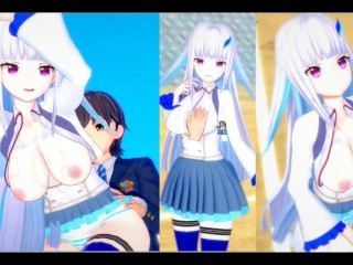 [Хентай-игра Коикацу! ] Займитесь сексом с Большие сиськи Vtuber Lize Helesta.3DCG Эротическое аниме