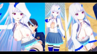 [Хентай-игра Коикацу! ] Займитесь сексом с Большие сиськи Vtuber Lize Helesta.3DCG Эротическое аниме