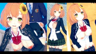 [Хентай-игра Коикацу! ] Займитесь сексом с Большие сиськи Vtuber Honma Himawari.3DCG Эротическое ани