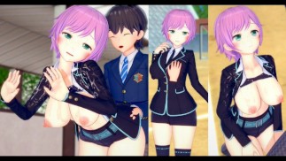 [Хентай-игра Коикацу! ] Займитесь сексом с Большие сиськи Vtuber Yuhi Riri.3DCG Эротическое аниме-ви