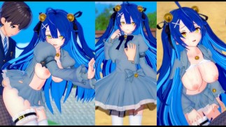 [Хентай-игра Коикацу! ] Займитесь сексом с Большие сиськи Vtuber Amamiya Kokoro.3DCG Эротическое ани
