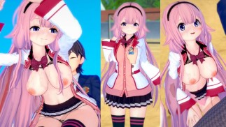 [Хентай-игра Коикацу! ] Займитесь сексом с Большие сиськи Vtuber Suo Sango.3DCG Эротическое аниме-ви