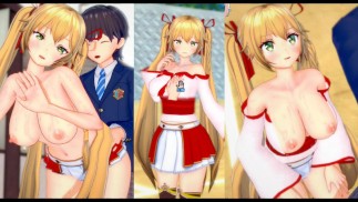 [Хентай-игра Коикацу! ] Займитесь сексом с Большие сиськи Vtuber Kongo Iroha.3DCG Эротическое аниме-