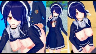 [Хентай-игра Коикацу! ] Займитесь сексом с Большие сиськи Vtuber Otodama Tamako.3DCG Эротическое ани
