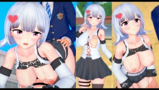 [Хентай-игра Коикацу! ] Займитесь сексом с Большие сиськи Vtuber Yomemi.3DCG Эротическое аниме-видео