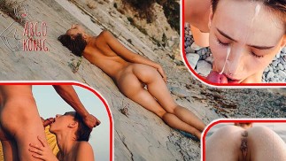 Cute novinha fazendo boquete e gozada na cara