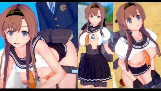 【エロゲーコイカツ！】艦これ 照月3DCG巨乳アニメ動画(艦隊これくしょん)[Hentai Game Koikatsu! Teruzuki(Anime 3DCG Video)]