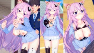 [Gioco Hentai Koikatsu! ]Fai sesso con Grandi tette Vtuber nyatasha nyanners.Video di anime erotiche