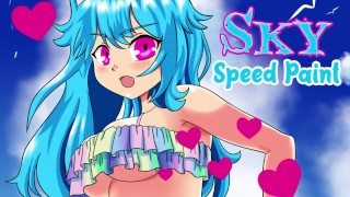 Speed Paint - Sky in een badpak