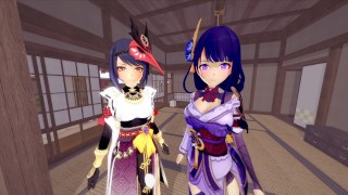 QUARTETTO CALDO CON BAAL E SARA - PORNO 4K GENSHIN IMPACT