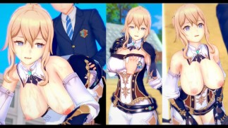 [Хентай-игра Коикацу! ] Займитесь сексом с Большие сиськи Genshin Impact Jean.3DCG Эротическое аниме