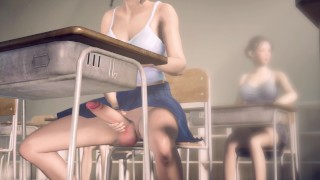 Futanari Asijská Dívka Masturbuje Ve Třídě Na Veřejnosti