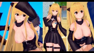 [Хентай-игра Коикацу! ] Займитесь сексом с Большие сиськи To Love Ru Yami3DCG Эротическое аниме-виде