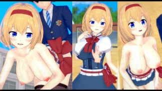 [Хентай-игра Коикацу! ] Займитесь сексом с Большие сиськи Touhou Alice Margatroid.3DCG Эротическое а