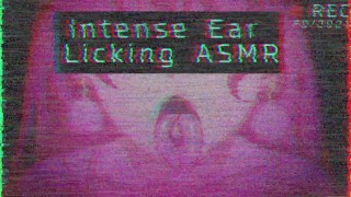 Cute meisje oor likken en kreunen ASMR (VHS GELUID)