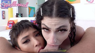 PLAVENÝ Brooklyn Šedá a Lydia Černá roubík přes kohout