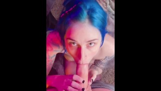 POV: Verlegen Goth vriendin wil je Cum On haar gezicht voor de eerste keer