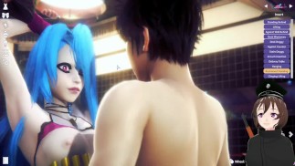 Jinx縛られ、緊縛セッションでスパンキング