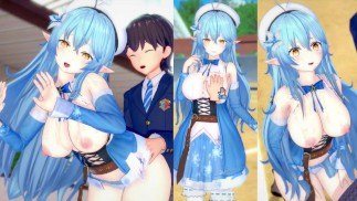 【エロゲーコイカツ！】VTuber 雪花ラミィ3DCG巨乳アニメ動画(バーチャルYoutuber)[Hentai Game Koikatsu! Yukihana Lamy(Anime 3DCG Vid