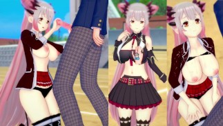[Хентай-игра Коикацу! ] Займитесь сексом с Большие сиськи Vtuber Suou Patra.3DCG Эротическое аниме-в