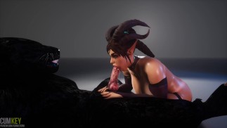 Succubus svedl Furies a on ji oplodnil | Big Cock Monster | 3D porno Divoký život