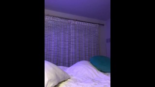 Escorts clients don't show so she has fun alone doing a strip tease and playing with her pussy 
