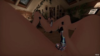 ERP Возбужденная VRChat E-Girl стонет и играет с вибратором (первое видео!)