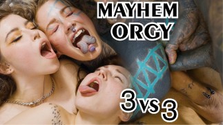 хардкор альтернативная оргия - анальный трах 3 на 3 - ATM, зиять, двойное проникновение, лицо - Мина К, Иден Айви, Anuskatzz